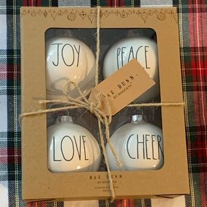 Rae Dunn 4 piece Christmas Ornament